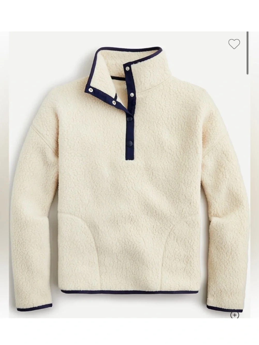 J crew vintage fleece Polartec® sherpa fleece half-snap pullover